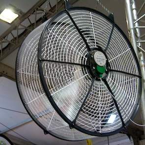 Stienen dealer Droeshaut bedrijfsautomatisatie uit het Belgische Hamont presenteerde de nieuwe recirculatieventilator van Stienen. „Deze ventilator is zeer energiezuinig”, vertelt directeur Bart Droeshaut. De ventilator is leverbaar in twee uitvoeringen e