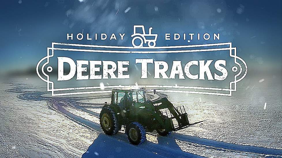 DeereTracks | Christmas Edition - FARMER CREATES AMAZING SNOW ART WITH TRACTOR & DRONE