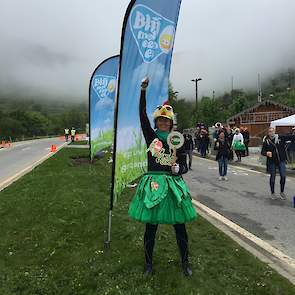 Ook op de Alpe d'Huez zijn ze Blij met een Ei.