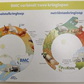 BMC verbindt twee kringlopen: de koolstof- en de nutriëntenkringloop. „Pluimveemest zit vol energie en mineralen. Het voordeel van deze manier van verwerken is dat er én groene elektriciteit wordt geproduceerd én dat mineralen zoals fosfor en kalium, waar