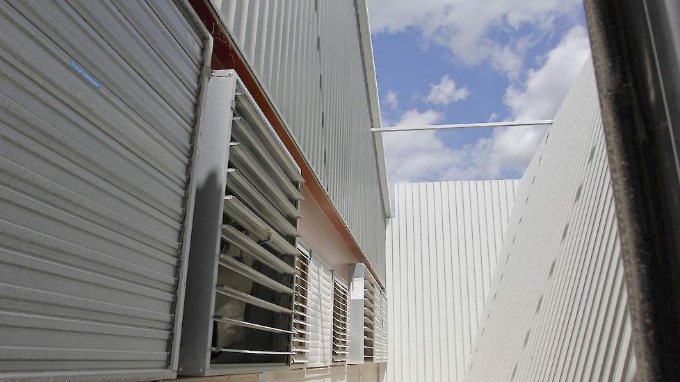 Boerma koos voor lengteventilatie. „In onze oude stal werken we hier ook naar volle tevredenheid mee.”