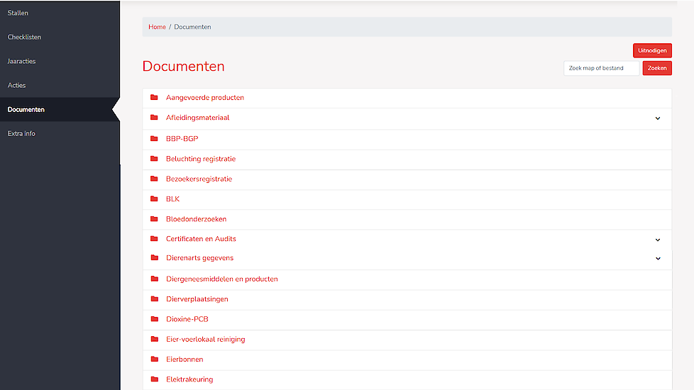 Alle documenten die een legpluimveehouder tijdens bijvoorbeeld een IKB-controle moet laten zien, staan in Fameo.