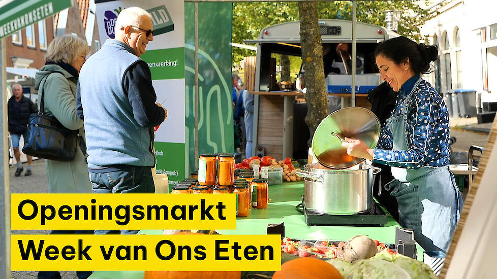 Boeren laten met trots hun producten zien op openingsmarkt Week van Ons Eten